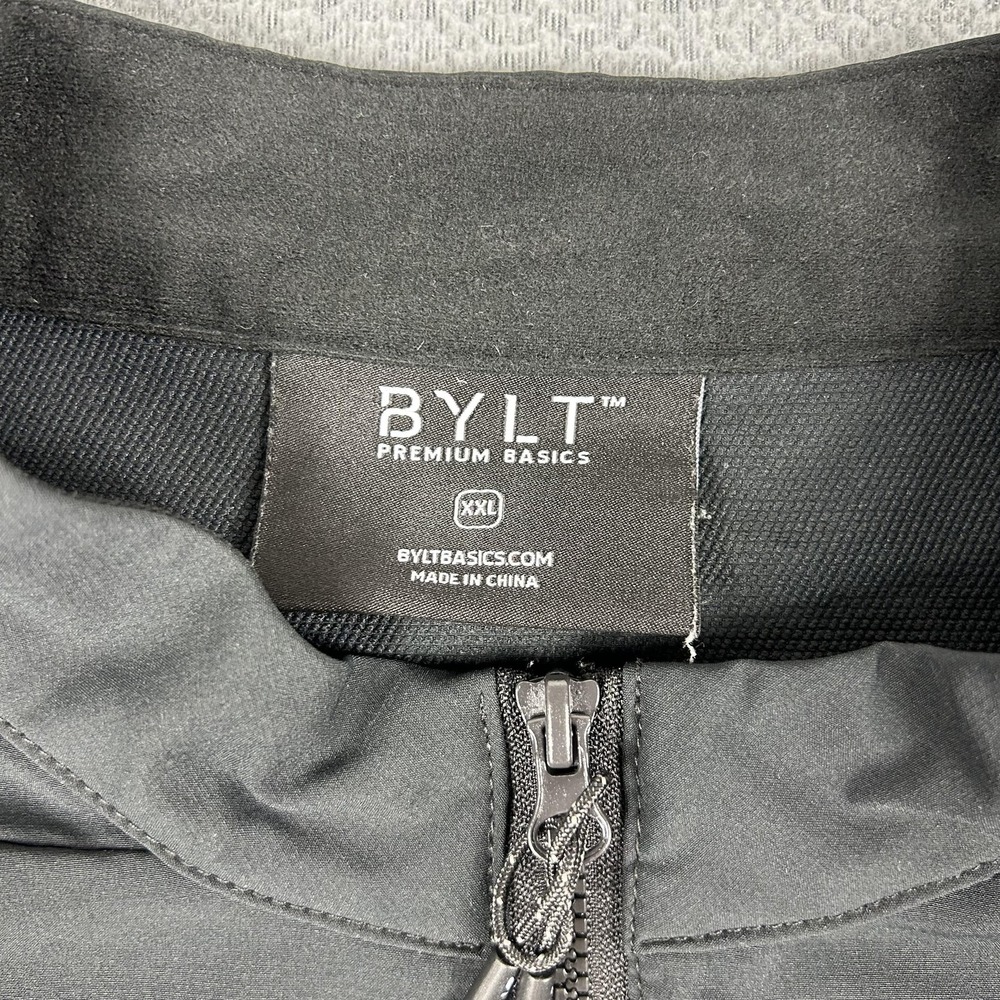 BYLT Jacket Mens 2XL Black Quarter‎ Zip Pullover Stretch Zip Pockets Athletic - Picture 5 of 10